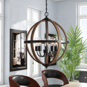 Barreras 5 - Dimmable Globe Chandelier