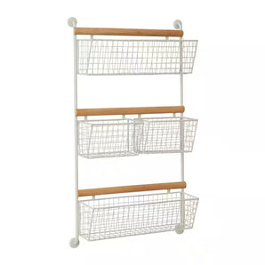 White Wall Mounted Magazine Rack Holder