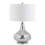 Emilia 26 In. Silver Mirrored Mosaic Table Lamp