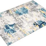 Sky Collection Transitional Abstract Area Rug 5' X 7' Cream