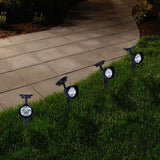 Outdoor Solar Powered LED Lights Stainless-Steel LED Lights - Weather-Resistant Spotlights