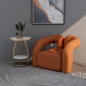 Luxury Nordic Light Velvet Designer Tiger Chair 