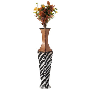 Rustic Elegance Metal Floor Vase