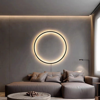 47" Minimalist Circle Wall Light-2