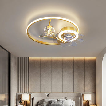 Modern Chandelier Ceiling Fan Without Blades Bedroom Lamp - dasherdecor