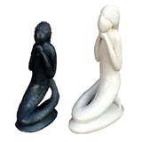 Soapstone Mermaid Sculptures-2