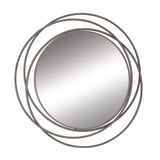 Metal Room Wall Mirror with Overlapping Circles