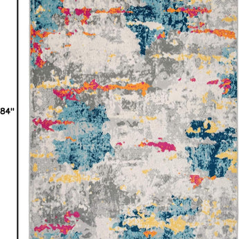 Sky Collection Transitional Abstract Area Rug 5' X 7' Multi