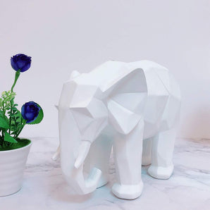 Nordic Modern Polyresin Elephant Figurine Home Decor, Originality Home Decoration Furnishing Animal Ornament Resin, Resin Statues Home Decor Ornament Figures