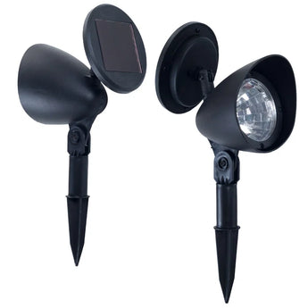 Outdoor Solar Powered LED Lights Stainless-Steel LED Lights - Weather-Resistant Spotlights