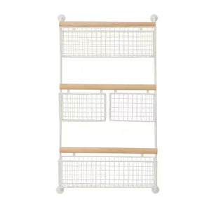 White Wall Mounted Magazine Rack Holder