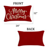 Red Merry Christmas Throw Pillow Cover 1 Pc 