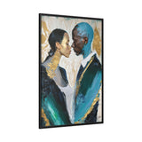 COUPLE KISS Canvas Wall Art - by Queennoble