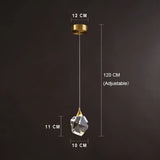 Elara Brass & Crystal Pendant Light