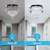 Luxe Radiance Crystal Flush Mount Chandelier