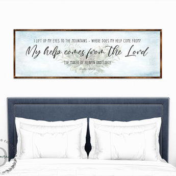 My Help Comes From the Lord | PSALM 121 | Bible Art | Wooden Wall Art | Bible Quotes | Wall Hanging - 310315-0