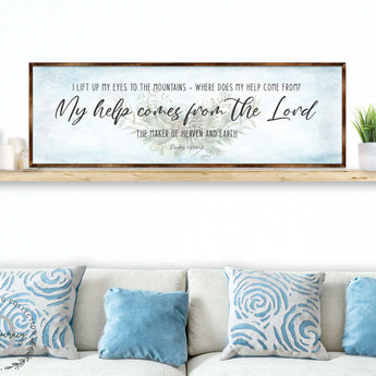 My Help Comes From the Lord | PSALM 121 | Bible Art | Wooden Wall Art | Bible Quotes | Wall Hanging - 310315-4