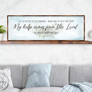 My Help Comes From the Lord | PSALM 121 | Bible Art | Wooden Wall Art | Bible Quotes | Wall Hanging - 310315-1