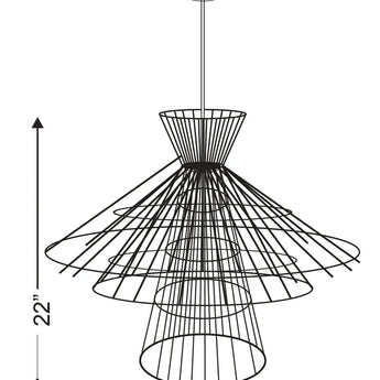 Bowry 6-Light Dimmable Geometric Chandelier