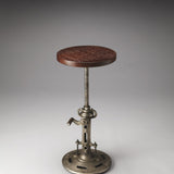 Antique Wood and Metal Bar Stool-1