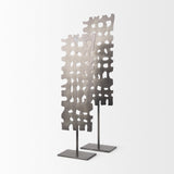 Petite Gray Metal  Sculpture-4