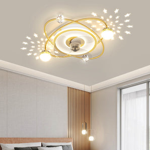 Nordic bedroom decor led lights for room Ceiling fan light lamp restaurant dining room Ceiling fans with lights remote control - dasherdecor