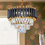 Black and Gold Hanging Crystal Chandeliers Light Fixture ~4803-0