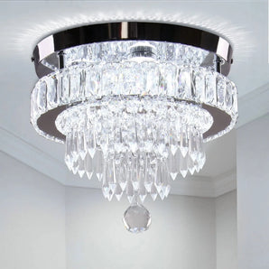 Luxe Radiance Crystal Flush Mount Chandelier