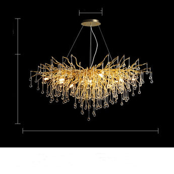 Postmodern Light Luxury Chandelier Water Drop Crystal Lamp Atmosphere - dasherdecor