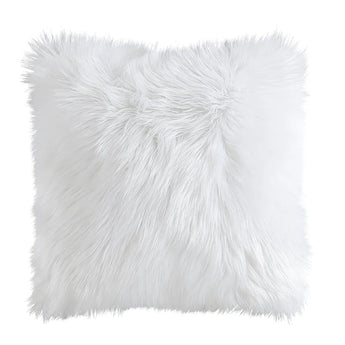 Sheepskin Faux Fur Decorative Throw Pillows - 22" X 22"