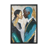 COUPLE KISS Canvas Wall Art - by Queennoble