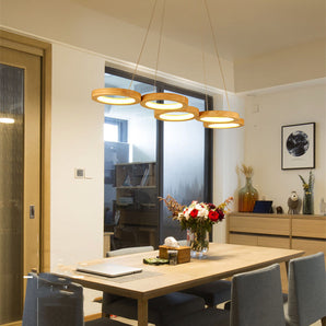 Simplicity Solid Wood Dining Pendant Circle - dasherdecor