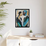 COUPLE KISS Canvas Wall Art - by Queennoble