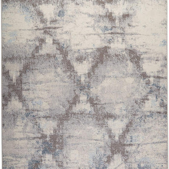 Venice Cameo Area Rug, Grey/Blue, 6'6"X9'6"