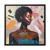 African American Soul Portrait Canvas Wall Art with Frame