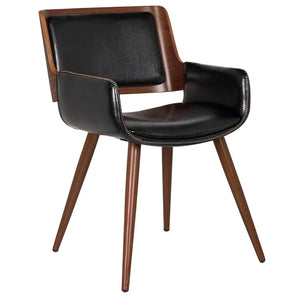 Seagraves Faux Leather Mid-Century Dining Chair