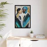 COUPLE KISS Canvas Wall Art - by Queennoble