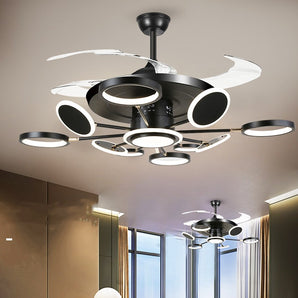 Nordic Ceiling Fans With LED Light Remote Control Ceiling - dasherdecor