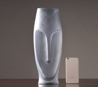 European Creative Modern Face Glass Vase-4