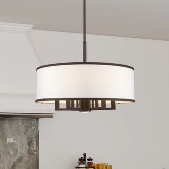 Berthine 7 - Light Dimmable Drum Chandelier