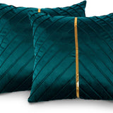 18X18 Set of 2 - Dark Teal Pillow Covers 