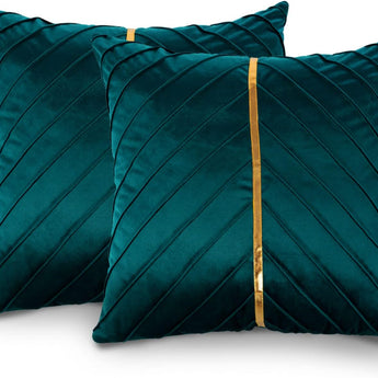 18X18 Set of 2 - Dark Teal Pillow Covers 