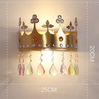 Nordic Led Crystal Chandelier Cartoon Crown Dimming - dasherdecor