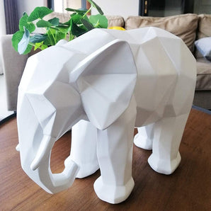 Nordic Modern Polyresin Elephant Figurine Home Decor, Originality Home Decoration Furnishing Animal Ornament Resin, Resin Statues Home Decor Ornament Figures