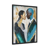 COUPLE KISS Canvas Wall Art - by Queennoble