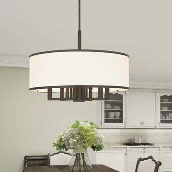 Berthine 7 - Light Dimmable Drum Chandelier