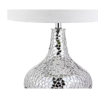 Emilia 26 In. Silver Mirrored Mosaic Table Lamp