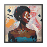 African American Soul Portrait Canvas Wall Art with Frame