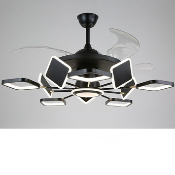 Nordic Ceiling Fans With LED Light Remote Control Ceiling - dasherdecor