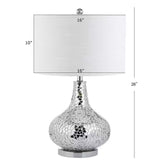 Emilia 26 In. Silver Mirrored Mosaic Table Lamp